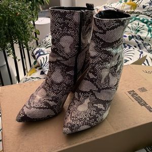 Snakeskin Booties